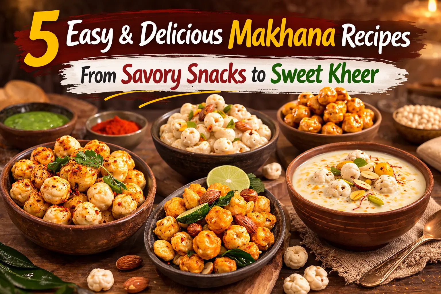 5 Easy & Delicious Makhana Recipes: From Savory Snacks to Sweet Kheer