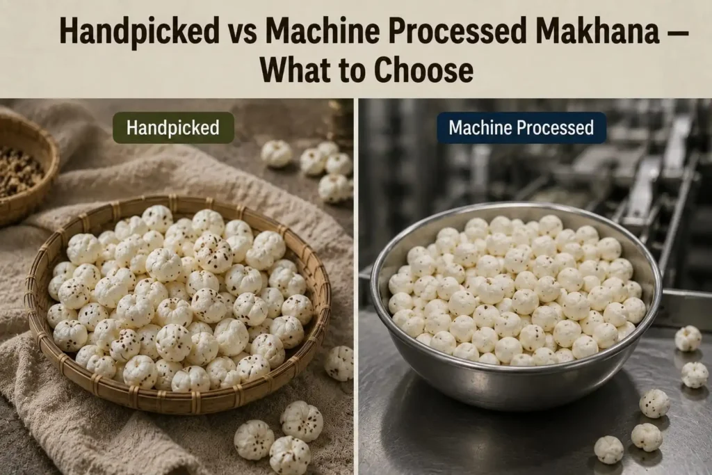 Handpicked vs Machine Processed Makhana — What to Choose