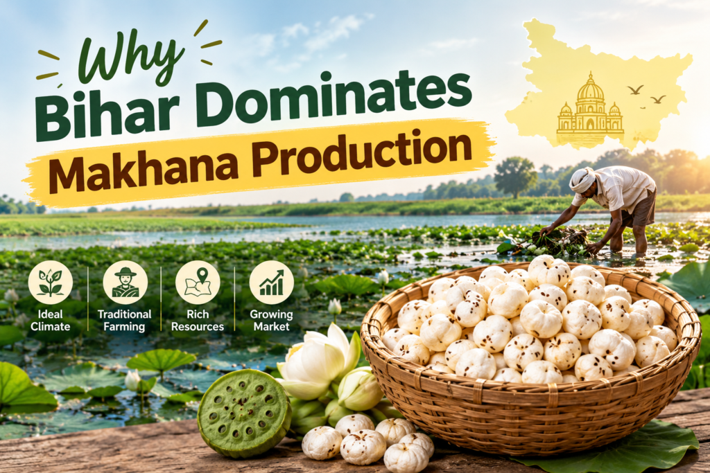 Why Bihar Dominates Makhana Production – Fresh Makhana from Bihar
