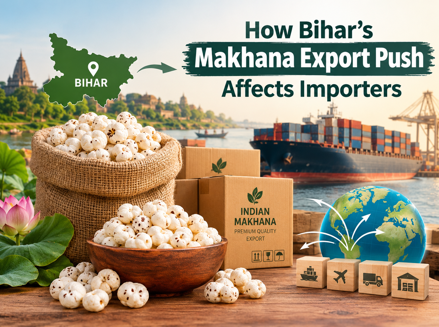 Makhana Export from Bihar for international importers