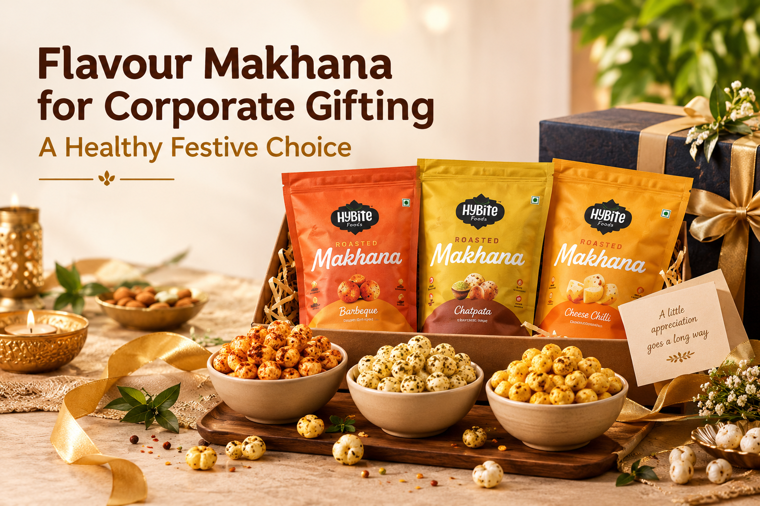 Flavour Makhana for Corporate Gifting with Hybite Foods flavoured makhana packs